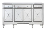 Back Aston View 3 Drawer 4 Door Cabinet 60Inch Length by Bailey Street Home - 779-BEL-1301965