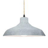 Radiance 1 Light Large Loft Concrete Pendant by Justice Design - CER-6265-CONC