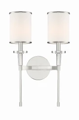 Hatfield 2 Light Candle Style Wall Sconce by Crystorama - HAT-472