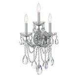 Maria Theresa 3 Light Candle Style Wall Sconce 22 Inch Tall by Crystorama - 4423