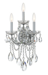 Maria Theresa 3 Light Candle Style Wall Sconce 22 Inch Tall by Crystorama - 4423