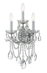Maria Theresa 3 Light Candle Style Wall Sconce 22 Inch Tall by Crystorama - 4423