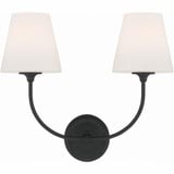 Sylvan 2 Light Candle Style Wall Sconce 17 Inch Wide by Crystorama - 2442