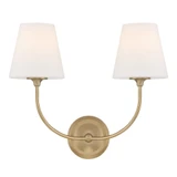 Sylvan 2 Light Candle Style Wall Sconce 17 Inch Wide by Crystorama - 2442
