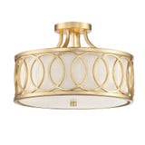Graham 3 Light 15 Inch Wide Flush Mount by Crystorama - 285