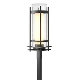 Banded Seeded Glass 1 Light Outdoor Post Mount by BSH - 91-BEL-1046003