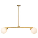 Briar 2 Light Linear Pendant 10 Inch Tall and 46.88 Inch Length by Kuzco - LP11546