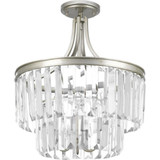 Banks Hollow 3 Light 16.25 Inch Wide Semi Flush Mount by BSH - 70-BEL-544241
