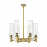 Crown Point 6Light Stem Chandelier 15.25 Inch X 24 Inch Wide by Innovations - 434-6CR-G434-12
