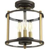 Wheatfield Hills 3 Light 11 Inch Tall Curved Flush Mount by BSH - 70-BEL-621297