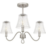 McKinney 3 Light Semi Flush Mount 21.75 Inch Wide by Quoizel - MCK1722