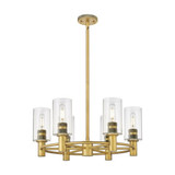 Crown Point 6Light Stem Chandelier 10.38 Inch X 24 Inch Wide by Innovations - 434-6CR-G434-7