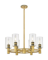 Crown Point 6Light Stem Chandelier 10.38 Inch X 24 Inch Wide by Innovations - 434-6CR-G434-7