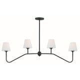 Keenan 4 Light Oversized Linear Chandelier by Crystorama - KEE-A3004