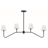 Keenan 4 Light Oversized Linear Chandelier by Crystorama - KEE-A3004