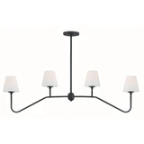 Keenan 4 Light Oversized Linear Chandelier by Crystorama - KEE-A3004