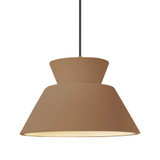 Radiance Trapezoid 1 Light Cord Pendant 14 Inch Wide by Justice Design - CER-6423-CD