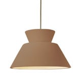 Radiance 1 Light Trapeziod Stem Pendant 8.5 X 14 Wide by Justice Design - CER-6423-RIGID