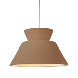 Radiance 1 Light Trapeziod Stem Pendant 8.5 X 14 Wide by Justice Design - CER-6423-RIGID
