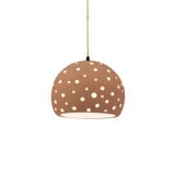 Perforated Globe 1 Light Pendant 6 Inch and 7 Inch Wide by Justice Design - CER-6580-TWST