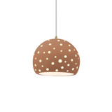 Perforated Globe 1 Light Cord Pendant 6 X 7 Inch Wide by Justice Design - CER-6580-CD