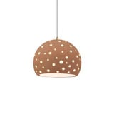 Perforated Globe 1 Light Cord Pendant 6 X 7 Inch Wide by Justice Design - CER-6580-CD