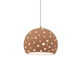 Perforated Globe 1 Light Cord Pendant 6 X 7 Inch Wide by Justice Design - CER-6580-CD