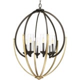 Evoke 6 Light Large Chandelier by Progress - P400026