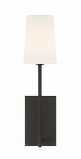 Lena 1 Light Candle Style Wall Sconce 18 Inch Tall by Crystorama - LEN-251