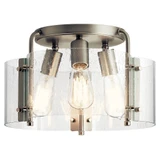 Thoreau 3 Light 14 Inch Wide Semi Flush Mount by Kichler - 42954