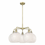 White Mouchette 5 Light Large Chandelier by Innovations - 516-5CR-G1216-10