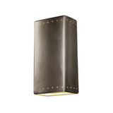 Ambiance 2 Light Big Rectangular Perfs Open Wall Sconce by Justice Design - CER-1185