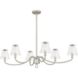 McKinney 6 Light Linear Chandelier 12 Inch Tall and 44 Inch Wide by Quoizel - MCK644