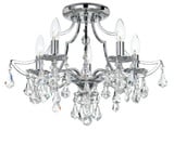 Cedar 5 Light 18.5 Inch Wide Semi Flush Mount by Crystorama - 5930