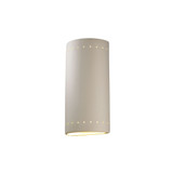 Ambiance 2 Light Big Cylinder with Perfs Open Wall Sconce by Justice Design - CER-1195