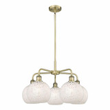 White Mouchette 5 Light Medium Chandelier by Innovations 516-5CR-G1216-8