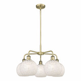 White Mouchette 5 Light Medium Chandelier by Innovations 516-5CR-G1216-8 - 516-5CR-G1216-8