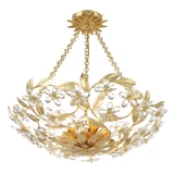 Marselle 6 Light 24 Inch Wide Semi Flush Mount by Crystorama - MSL-306_CEILING