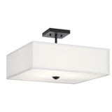 Shailene 3 Light 18 Inch Wide Square Semi Flush Mount by Kichler - 43693