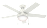 Anslee 46 Inch Ceiling Fan with LED Light Kit and Pull Chain by Hunter Fans - 1000182