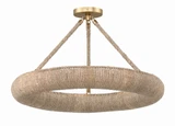 Oakley 21W 6 LED 24 Inch Wide Semi Flush Mount by Crystorama - OAK-7536_CEILING