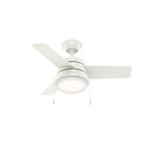 Aker 36 Inch Ceiling Fan with LED Light Kit and Pull Chain by Hunter Fans - 1000190