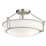 Alkire 3 Light 16.5 Inch Wide Semi Flush Mount by Kichler - 44085