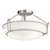 Alkire 3 Light 16.5 Inch Wide Semi Flush Mount by Kichler - 44085