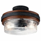 Grand Bank 2 Light 12 Inch Wide Semi Flush Mount by Kichler - 44100