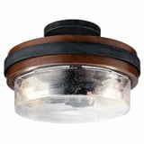 Grand Bank 2 Light 12 Inch Wide Semi Flush Mount by Kichler - 44100