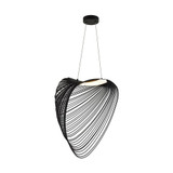 Eco Madera 17W 1 LED Pebble Pendant 24 Inch Tall by Justice Design - ECO-8402