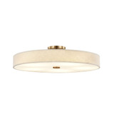 Textile Genova 43W 1 LED Semi Flush Mount 48 Inch Wide by Justice Design - FAB-9307