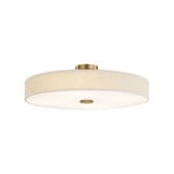Textile Genova 43W 1 LED Semi Flush Mount 36 Inch Wide by Justice Design - FAB-9304