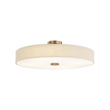 Textile Genova 43W 1 LED Semi Flush Mount 36 Inch Wide by Justice Design - FAB-9304